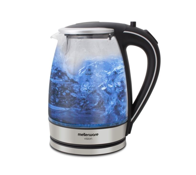 Mellerware 1.8L 2200W Glass Kettle - Blue - 22300B - Metro Homecentre Menlyn