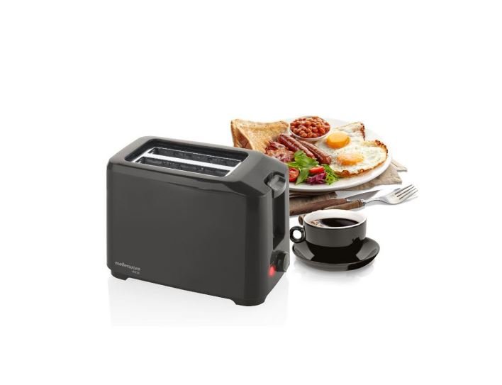 Mellerware 750W 2 Slice Black Eco Toaster 24821A - Metro Homecentre Menlyn