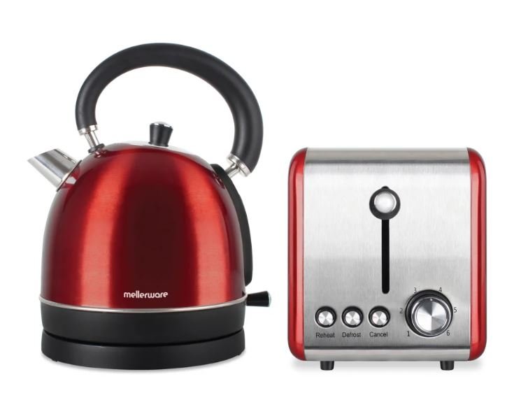 Mellerware Red Kettle & Toaster Set - 46042RD - Metro Homecentre Menlyn