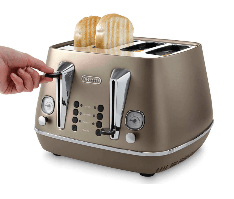 DeLonghi Distinta 4 Slice Toaster - Bronze - CTI4003.BZ - Metro Homecentre Menlyn