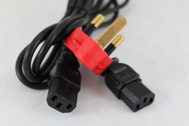 Cyberdyne 2 - Way IEC AC Cable with Dedicated Red Plug (2M+1M) - CZK - 646 - Metro Homecentre Menlyn
