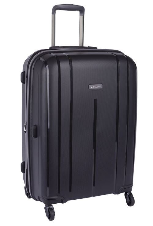 Cellini Qwest Medium 4 Wheel Trolley Case | Black 867655 - Metro Homecentre Menlyn