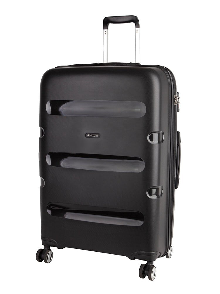 Cellini Cruze Medium 4 Wheel Trolley Case 71165 Black - Metro Homecentre Menlyn