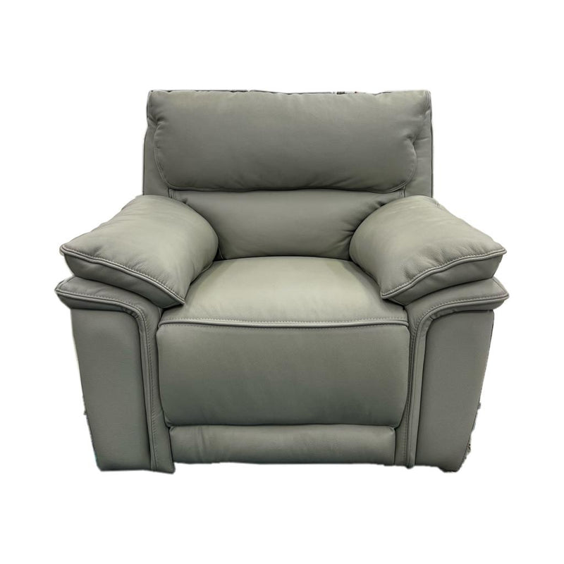 Leather Upper Lounge Suite - Silver Grey - Metro Homecentre Menlyn