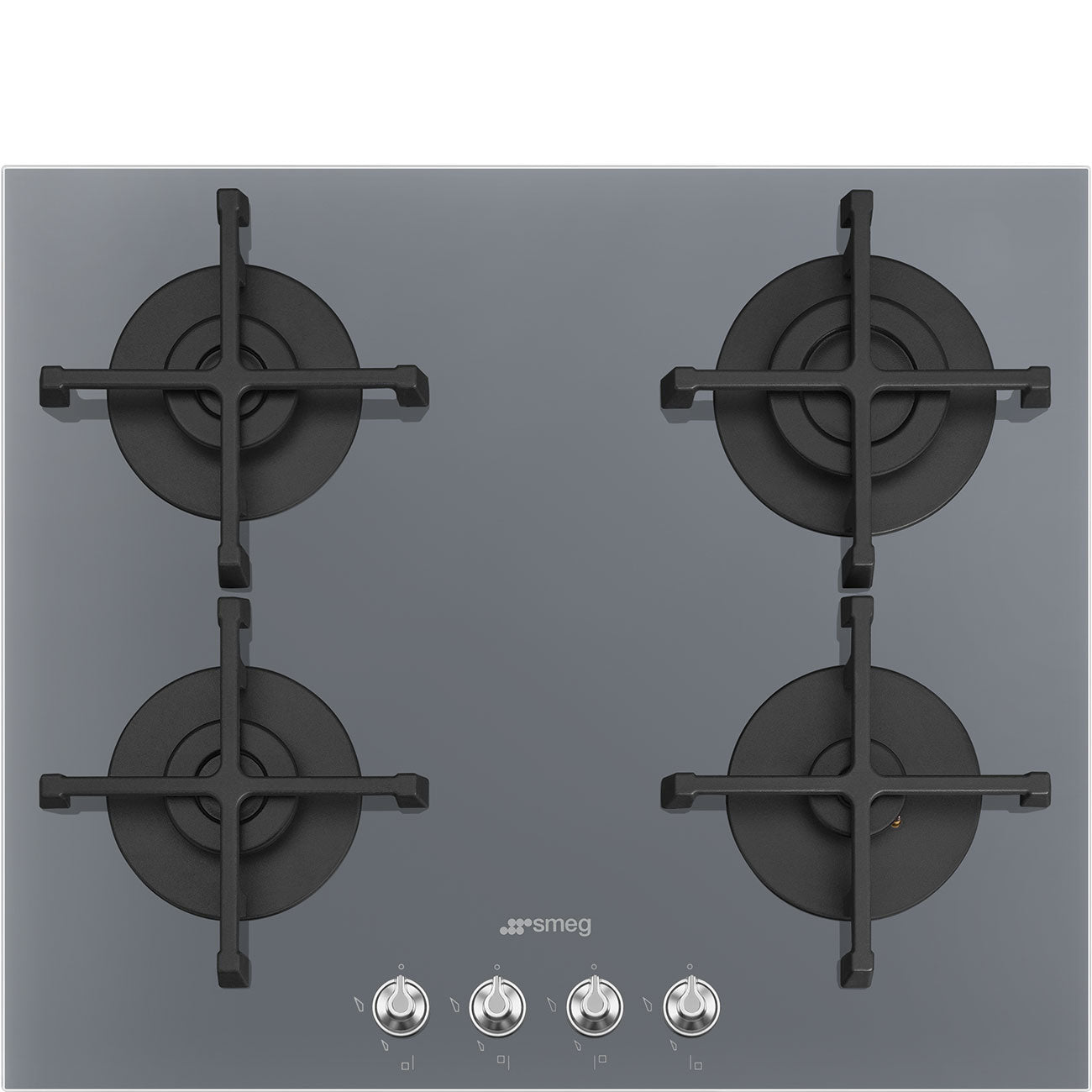 Smeg 60cm Silver 4 Burner Gas Hob PV164SSA - Metro Homecentre Menlyn