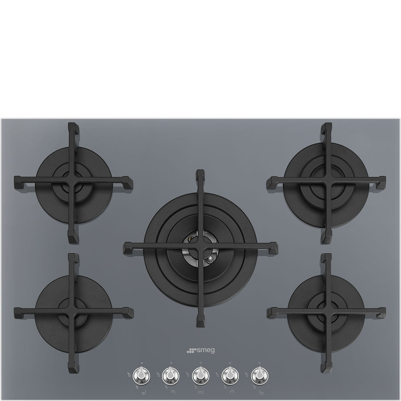 Smeg 72cm 5 Burner Linea Silver Gas Hob - PV175SSA - Metro Homecentre Menlyn