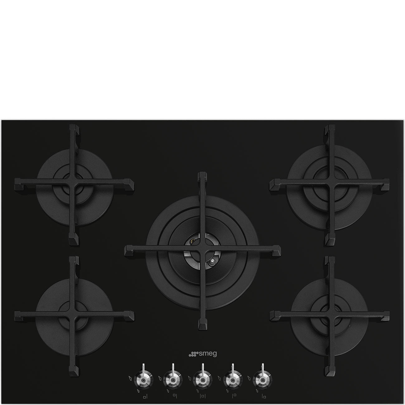Smeg 72cm Black Gas On Glass Hob PV375NSA2 - Metro Homecentre Menlyn