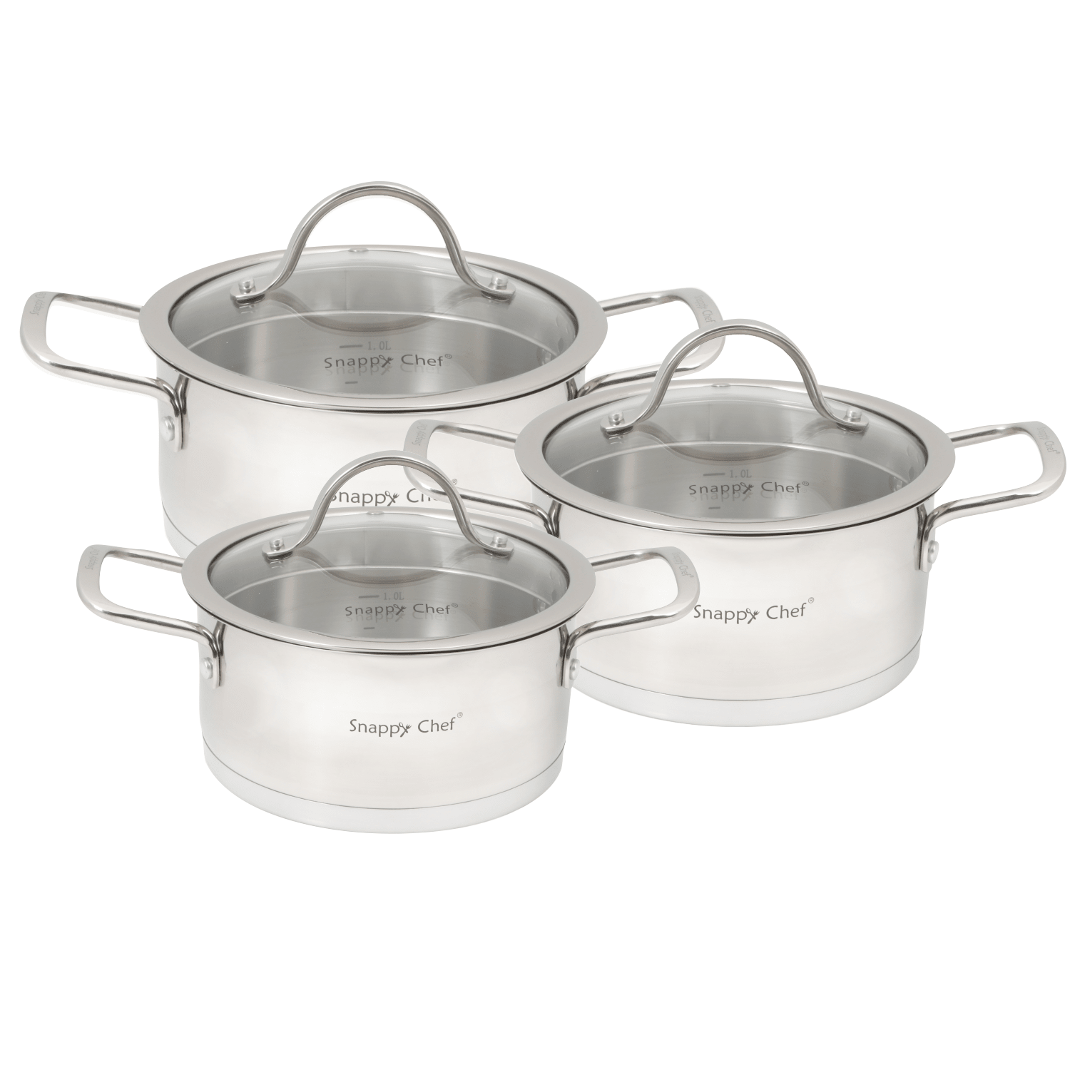 Snappy Chef 6Pc Platinum Cookware Set - SSCS006 - Metro Homecentre Menlyn