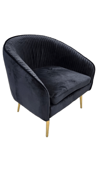 Asher Velvet Occasional Chair Black - Metro Homecentre Menlyn