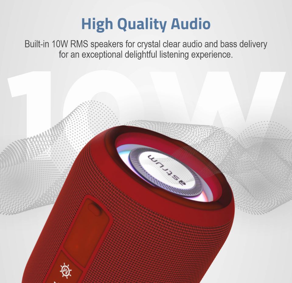 Astrum Portable Bluetooth Speaker FM USB Red SP110 - Metro Homecentre Menlyn