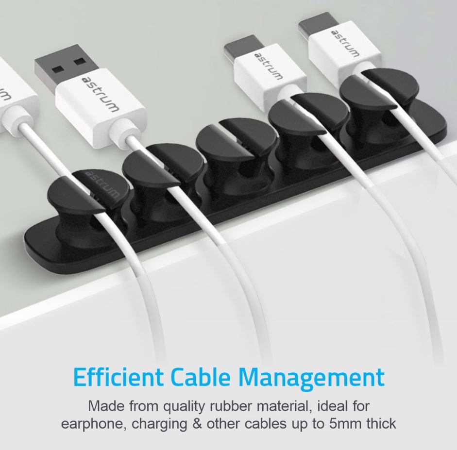Astrum Cable Organizer Black CO110 - Metro Homecentre Menlyn