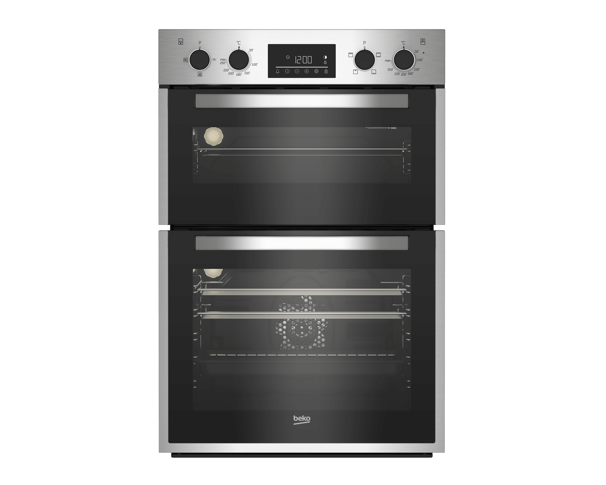 Beko 60cm Steel Built - In Double Oven BBDF26300X - Metro Homecentre Menlyn