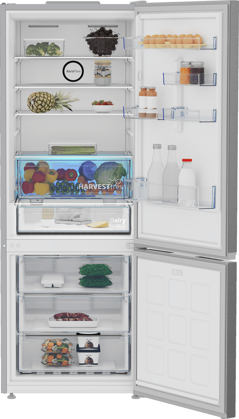 Beko 490L Inox Fridge Freezer B5RCNE565HXP - Metro Homecentre Menlyn