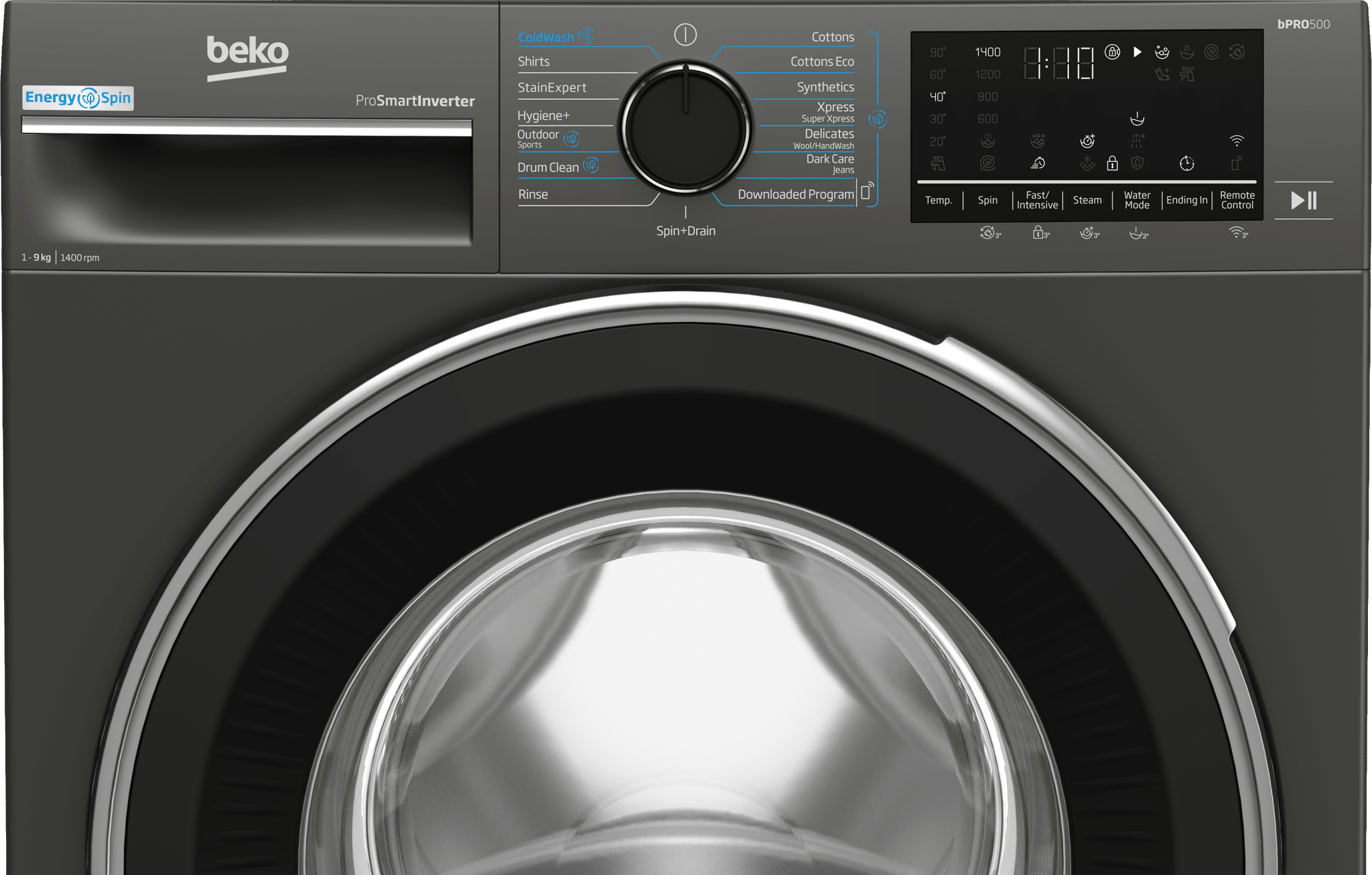 Beko 9kg Grey Front Loader Washing Machine BAW208 - Metro Homecentre Menlyn
