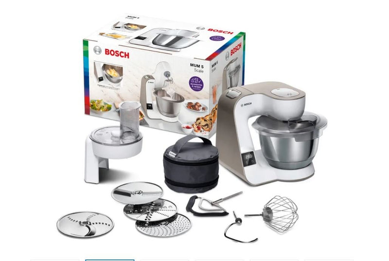 Bosch 1000W White Kitchen Machine MUM5XW10 - Metro Homecentre Menlyn