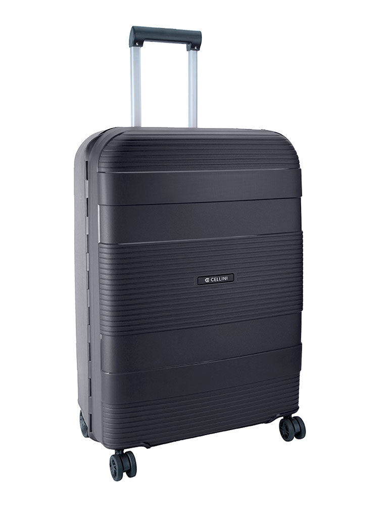 Cellini 65cm 4 Wheel Trolley Case Black 809655 - Metro Homecentre Menlyn