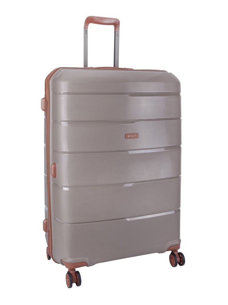 Cellini 75cm 4 Wheel Trolley Case Mocha 8687522 - Metro Homecentre Menlyn