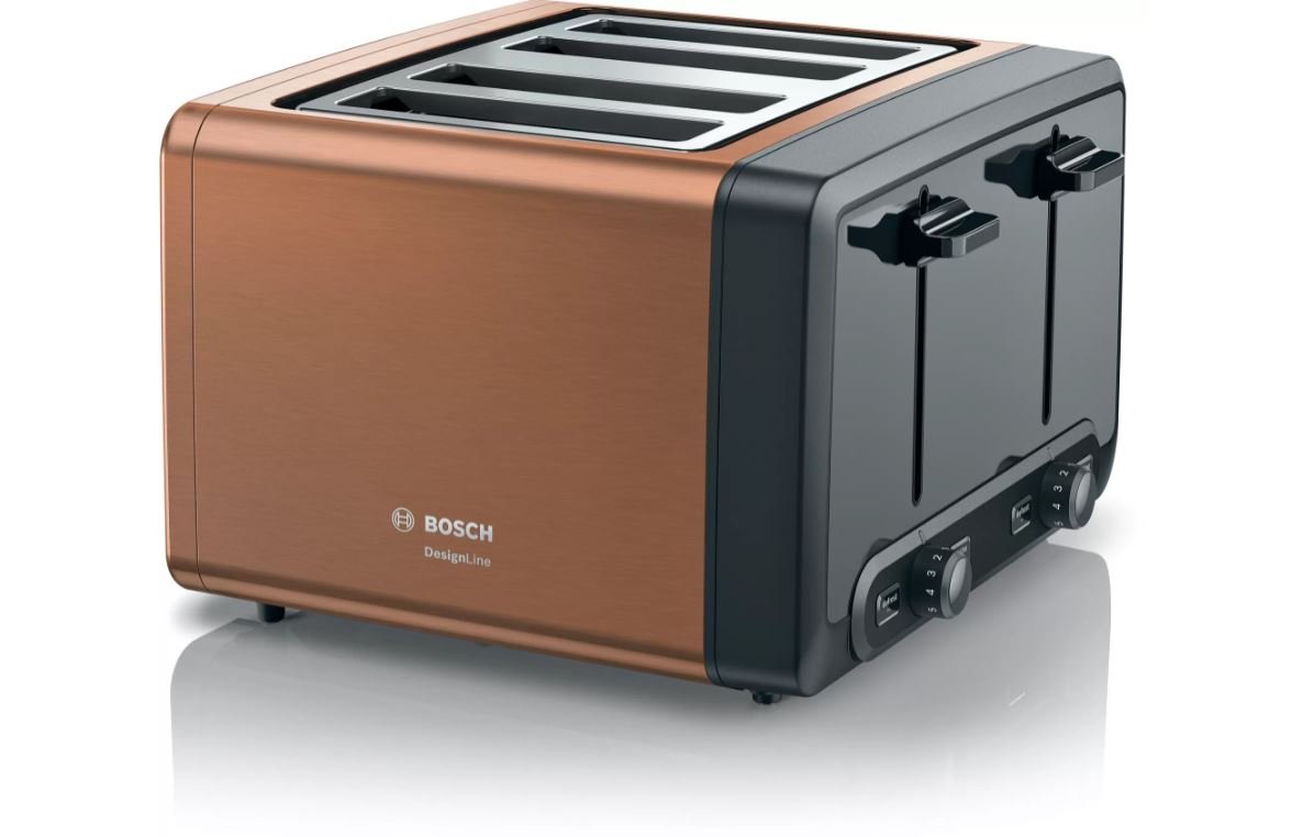 Bosch DesignLine 4 Slice Copper Toaster - TAT4P449GB - Metro Homecentre Menlyn