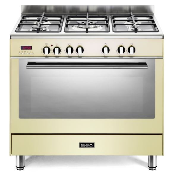Elba 90cm Fusion Cream Gas Electric Cooker - 9FX827C - Metro Homecentre Menlyn