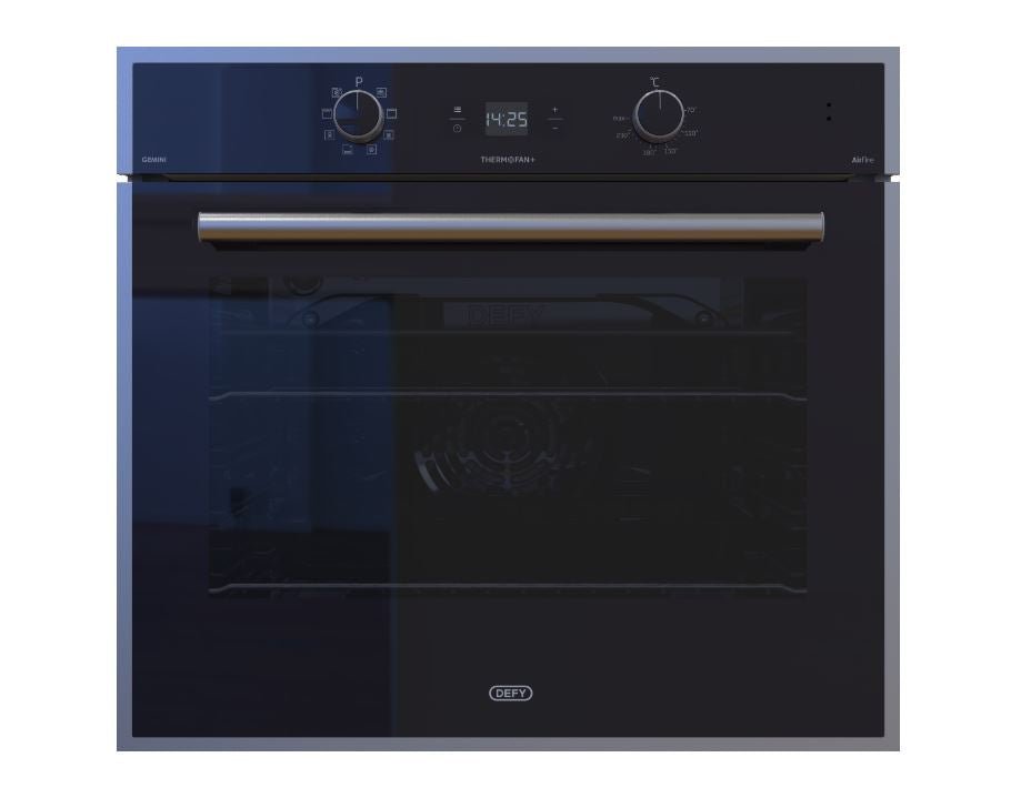 Defy 70cm Black Gemini Eye - Level Oven DBO774 - Metro Homecentre Menlyn