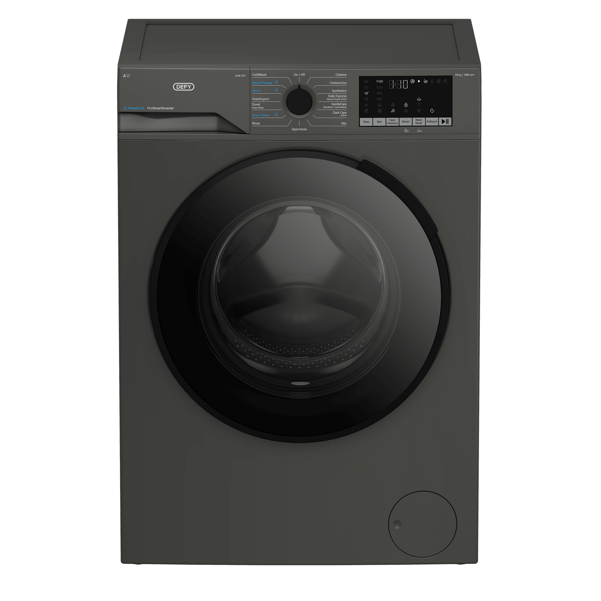 Defy 10kg Grey Front Loader Washing Machine DAW397 - Metro Homecentre Menlyn