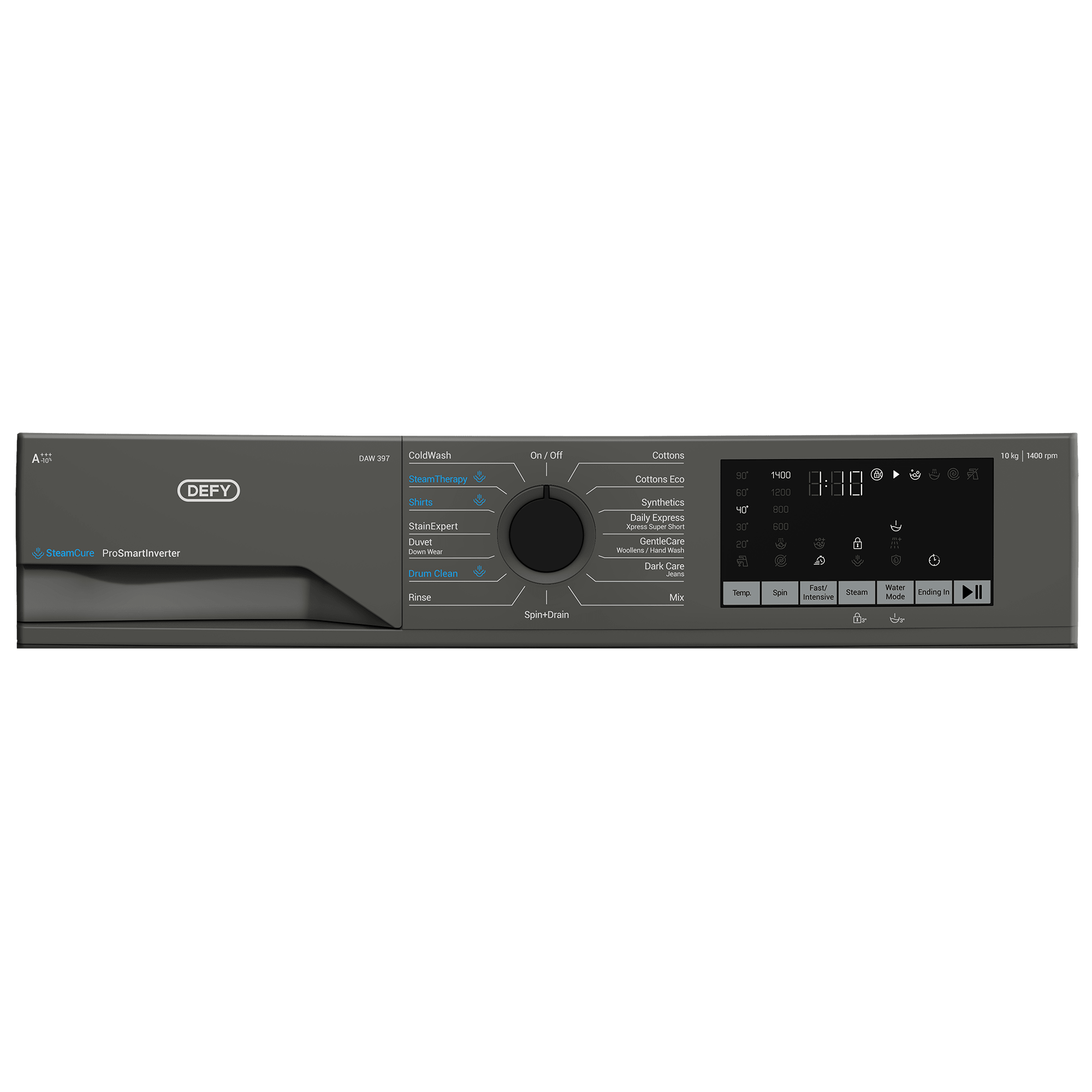 Defy 10kg Grey Front Loader Washing Machine DAW397 - Metro Homecentre Menlyn