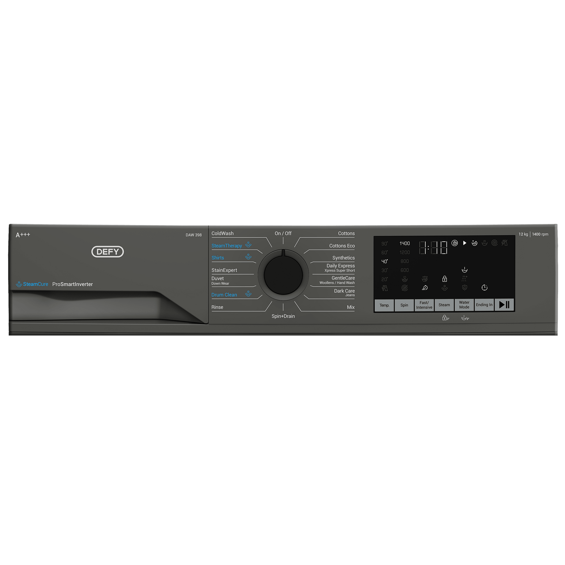 Defy 12kg Grey Front Loader Washing Machine DAW398 - Metro Homecentre Menlyn