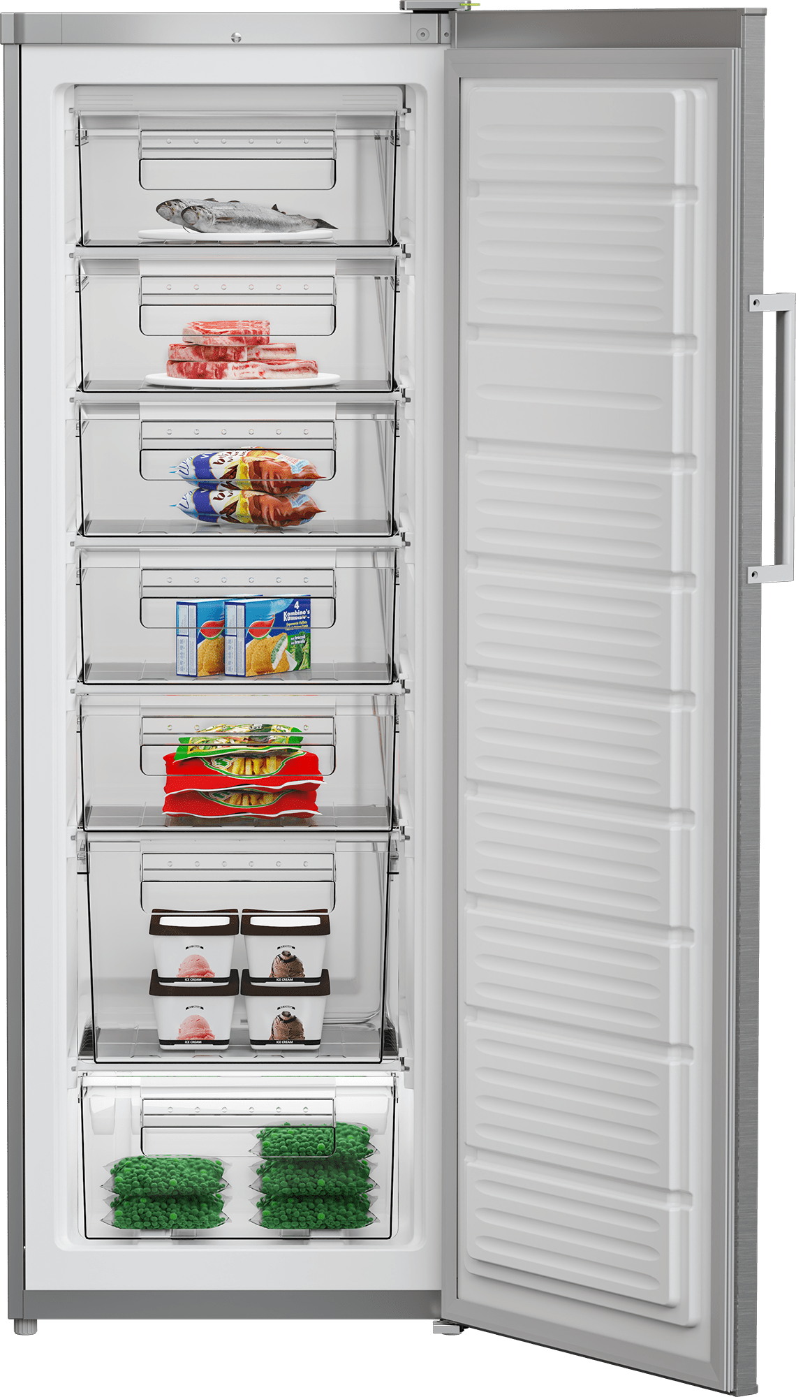 Defy 212L Silver Inox Upright Freezer DUF300 - Metro Homecentre Menlyn