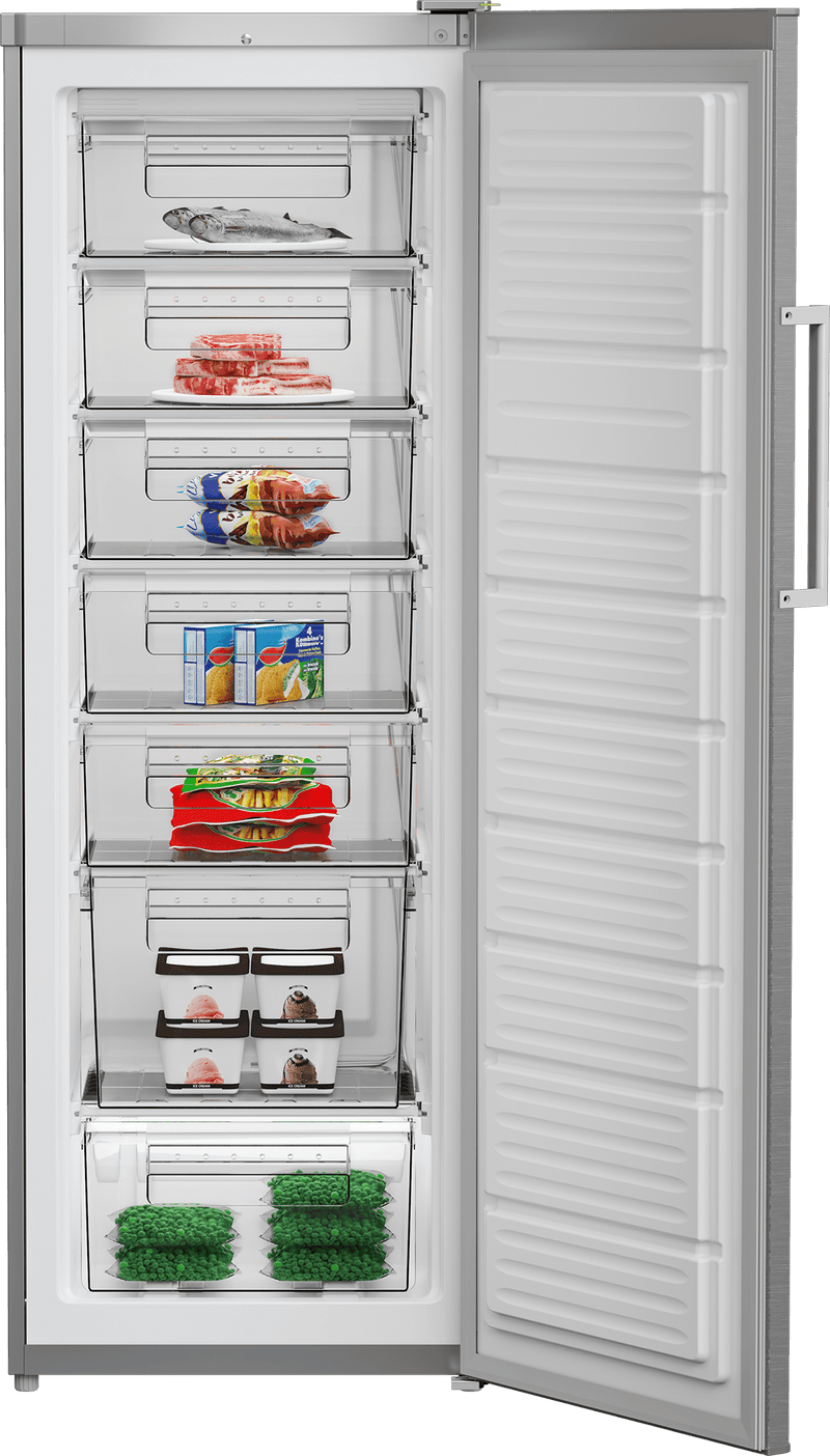 Defy 212L Silver Inox Upright Freezer DUF300 - Metro Homecentre Menlyn