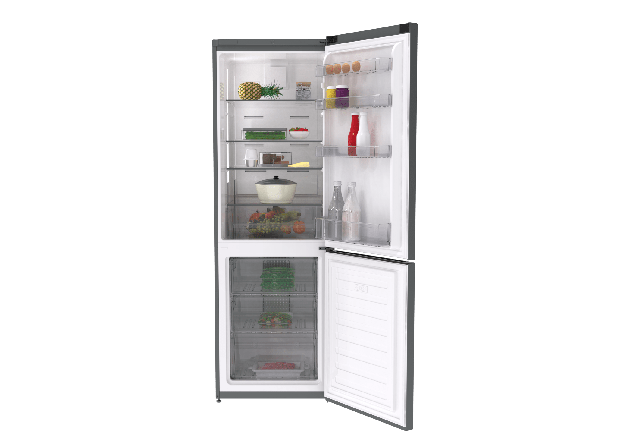 Defy 327L Dark Inox Frost Free Fridge Freezer DAC674 - Metro Homecentre Menlyn