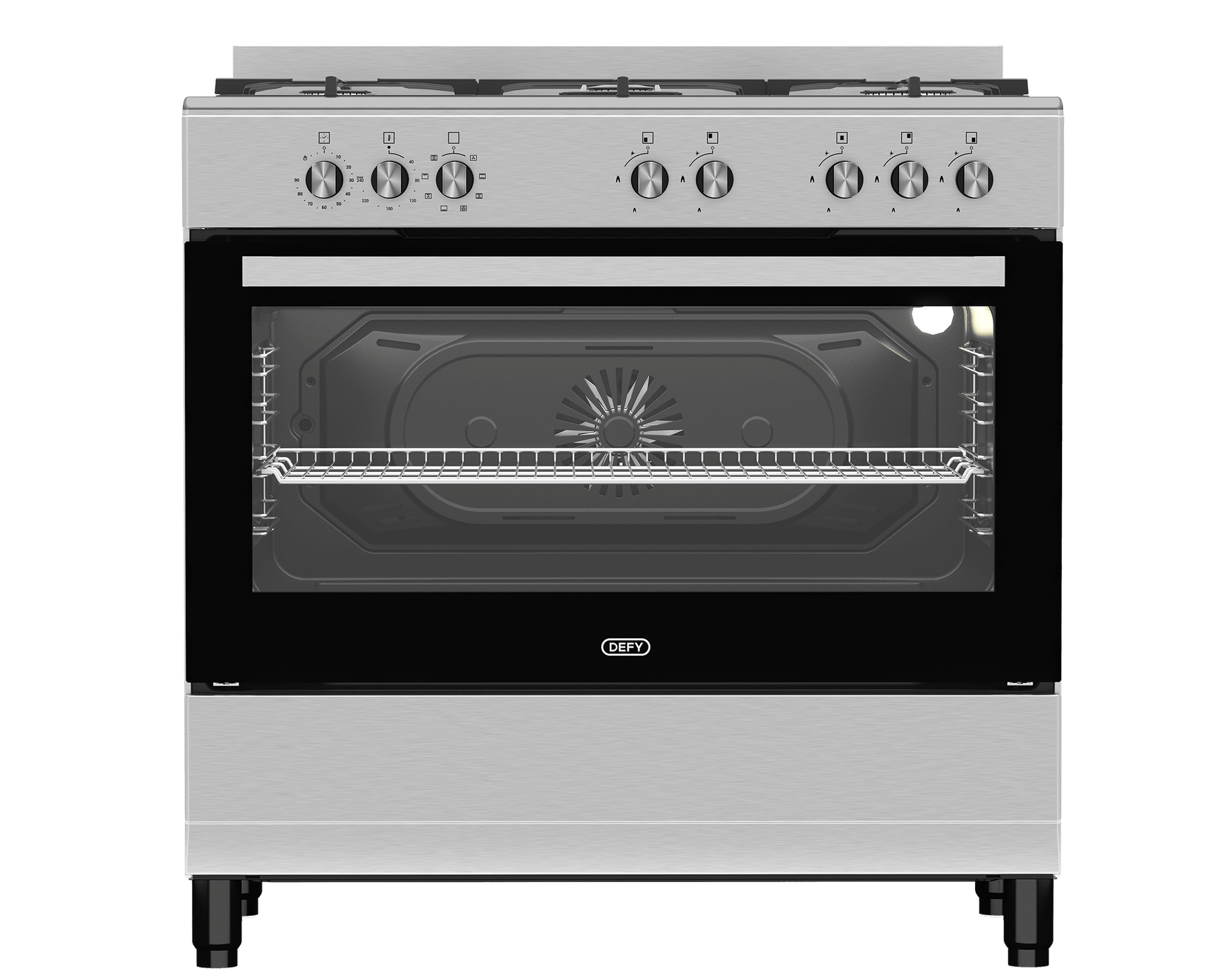 Defy 5 Burner ThermoFan Gas Electric Stove DGS904 - Metro Homecentre Menlyn