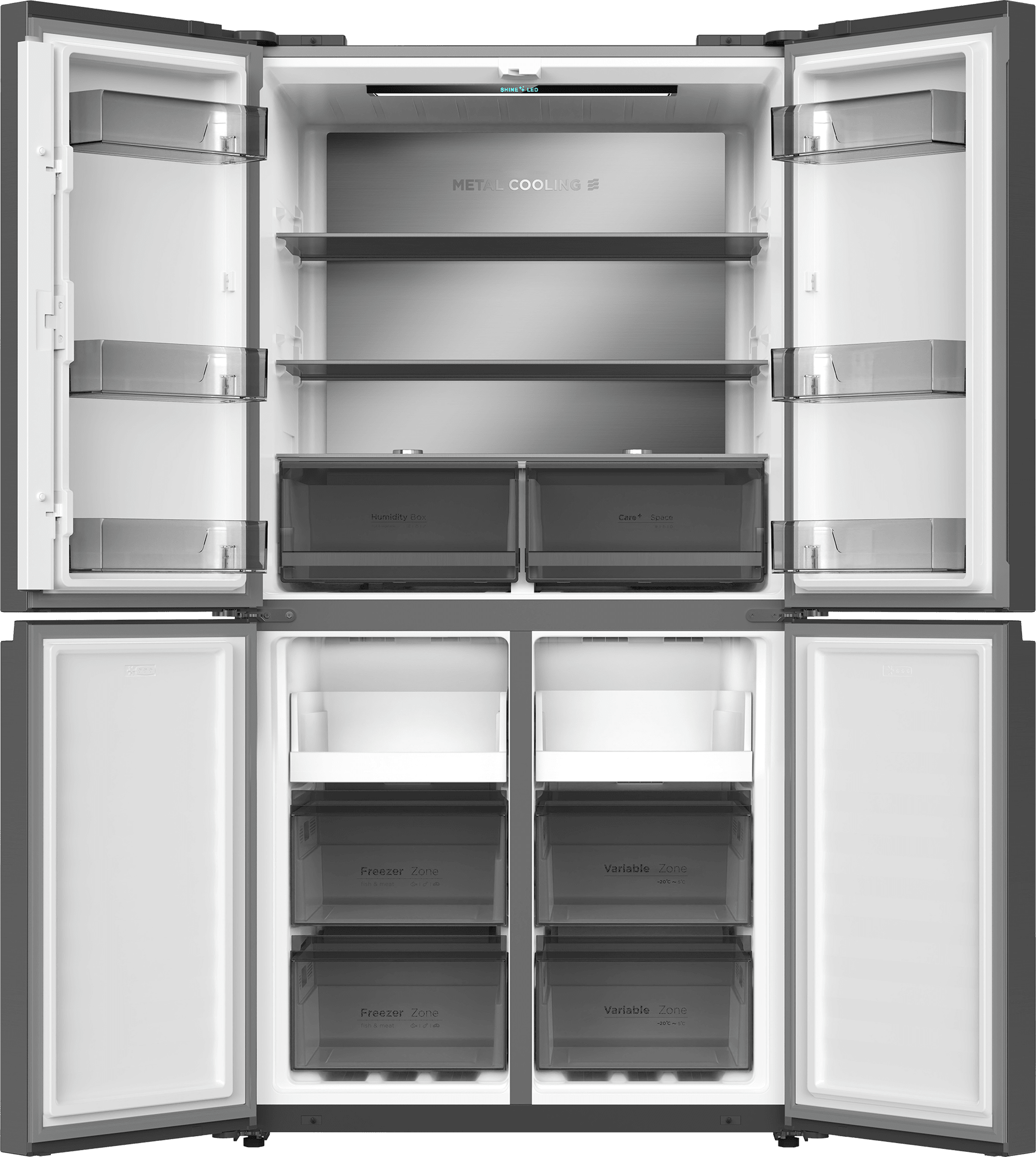 Defy 601L Inox Multi Door Fridge Freezer DFF590 Display - Metro Homecentre Menlyn