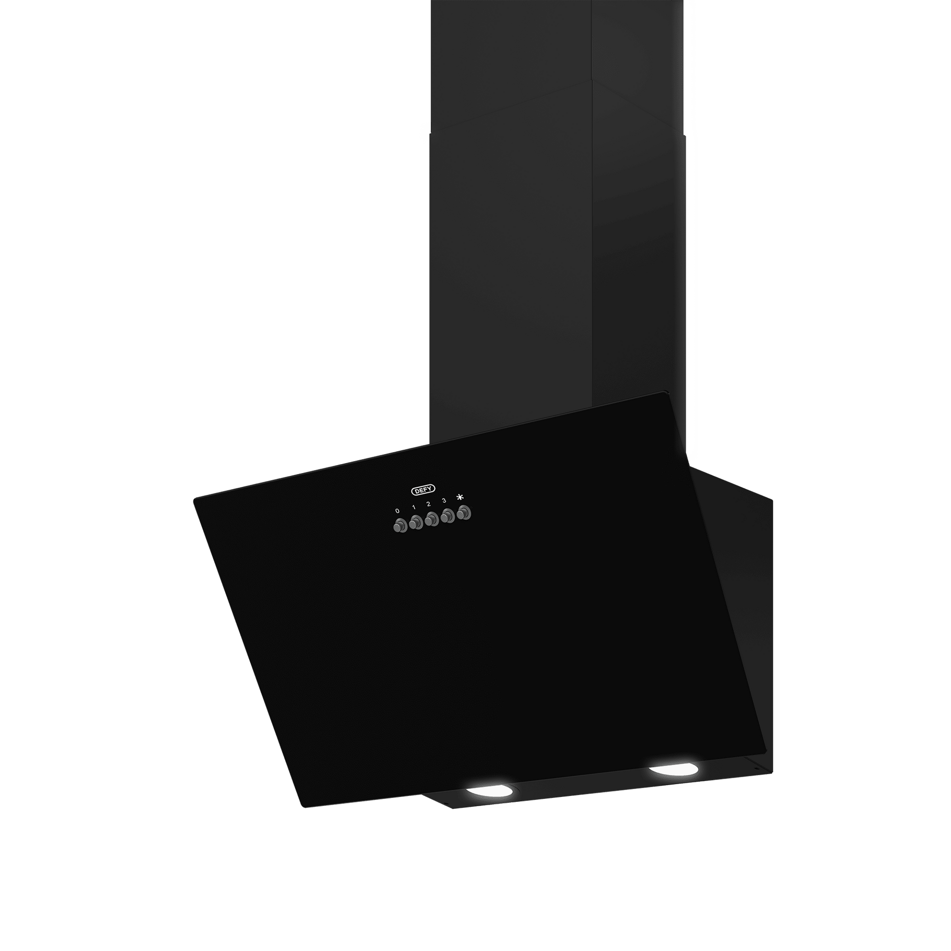 Defy 60cm Black Obsidian Inclined Stove Hood DCH600B - Metro Homecentre Menlyn