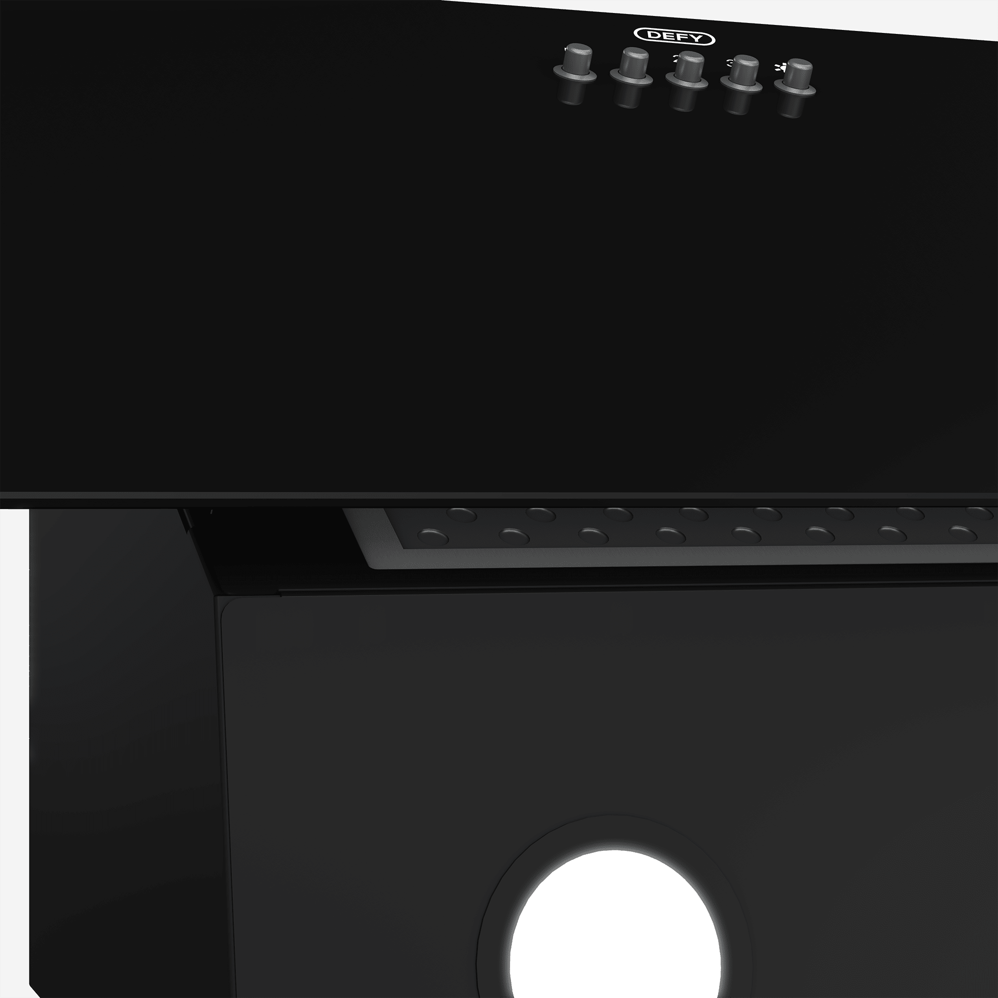 Defy 60cm Black Obsidian Inclined Stove Hood DCH600B - Metro Homecentre Menlyn
