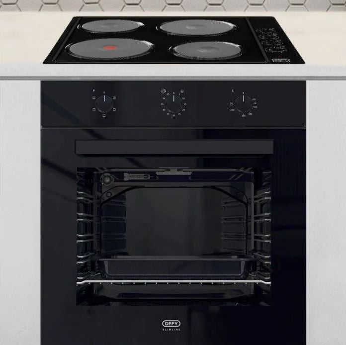 Defy 60cm Oven & Hob Box Set DCB838E (DBO483+DHD398) - Metro Homecentre Menlyn
