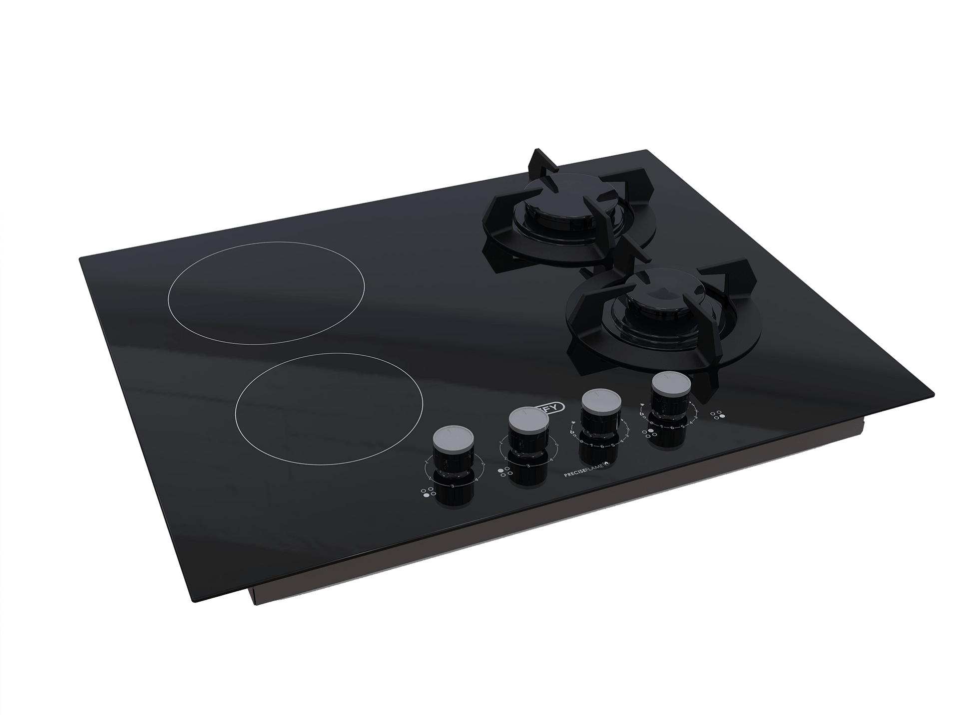 Defy 65cm Black Glass Dual Fuel Hob DHG606 - Metro Homecentre Menlyn