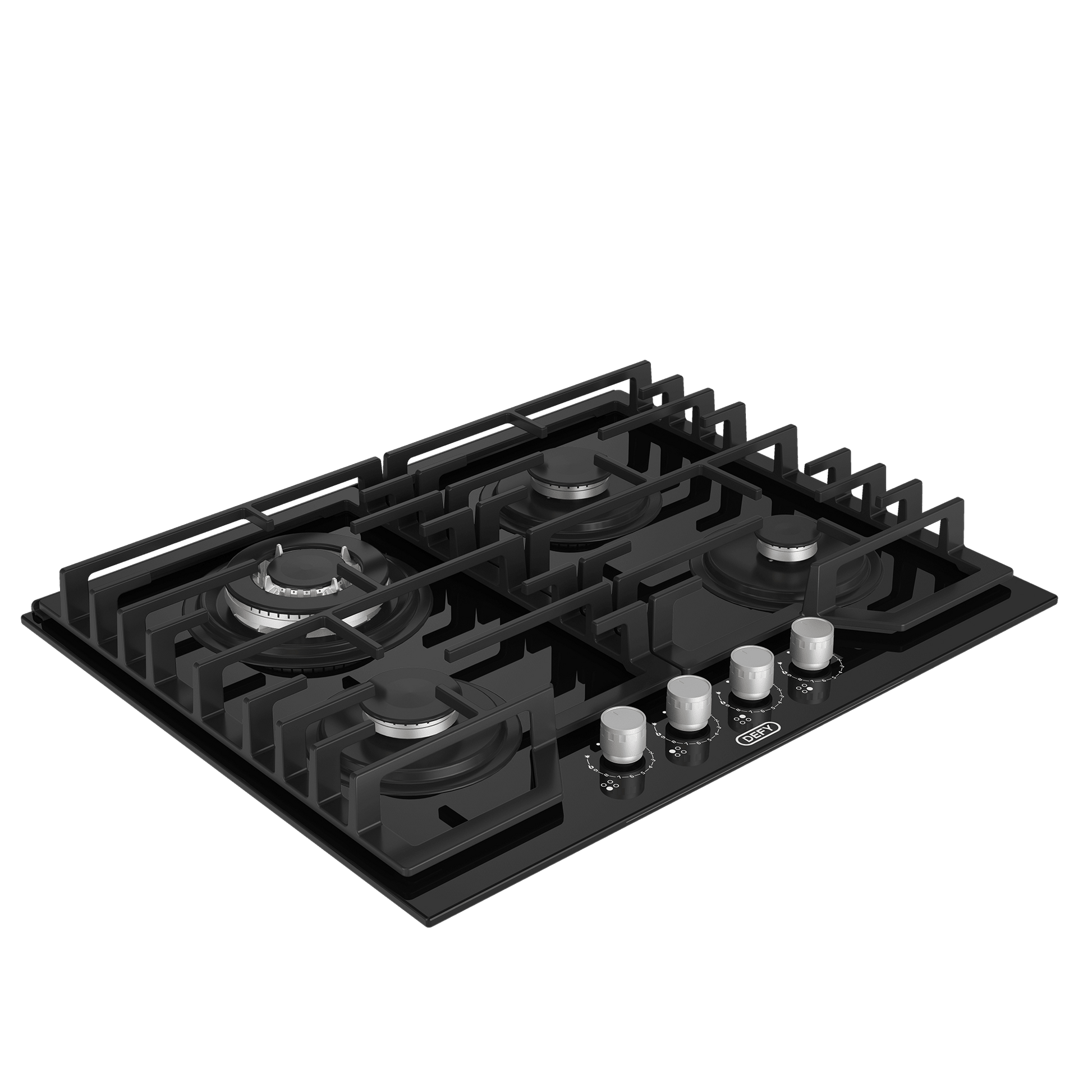 Defy 65cm Slimline Black Gas on Glass Hob DHG614 - Metro Homecentre Menlyn
