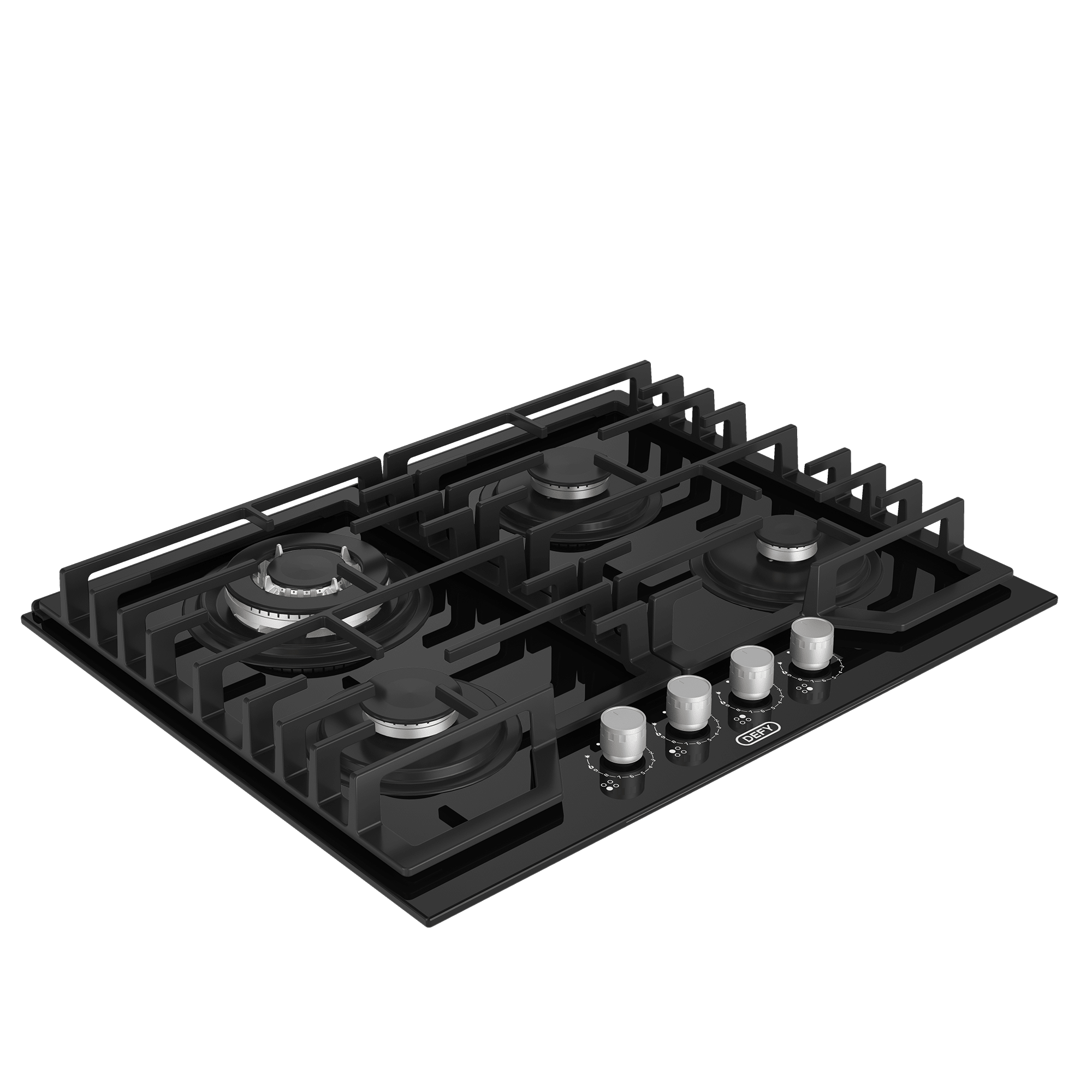 Defy 65cm Slimline Black Gas on Glass Hob DHG614 - Metro Homecentre Menlyn
