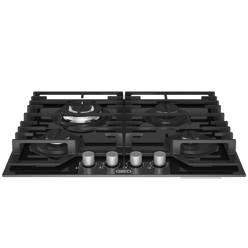 Defy 65cm Slimline Black Gas on Glass Hob DHG614 - Metro Homecentre Menlyn