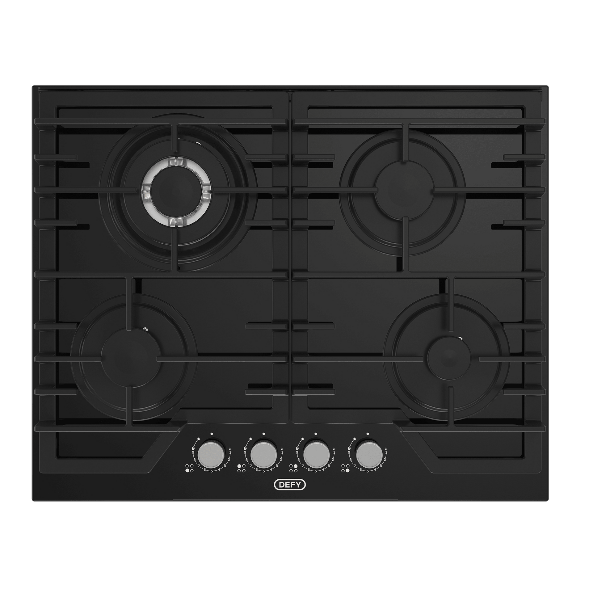 Defy 65cm Slimline Black Gas on Glass Hob DHG614 - Metro Homecentre Menlyn