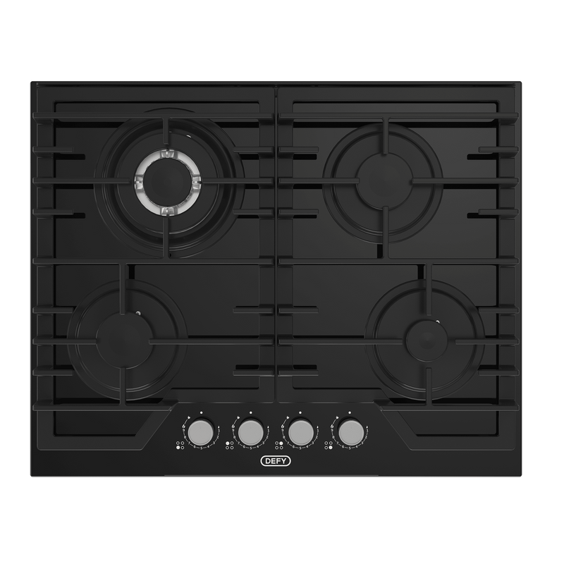 Defy 65cm Slimline Black Gas on Glass Hob DHG614 - Metro Homecentre Menlyn