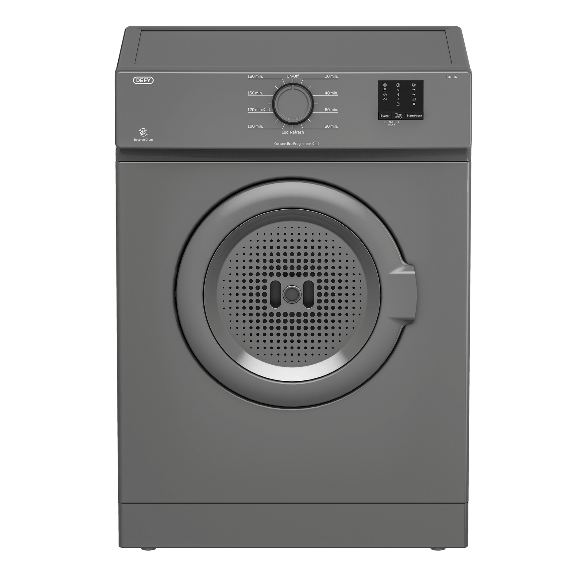 Defy 6kg Grey Air Vented Tumble Dryer DTD236 - Metro Homecentre Menlyn