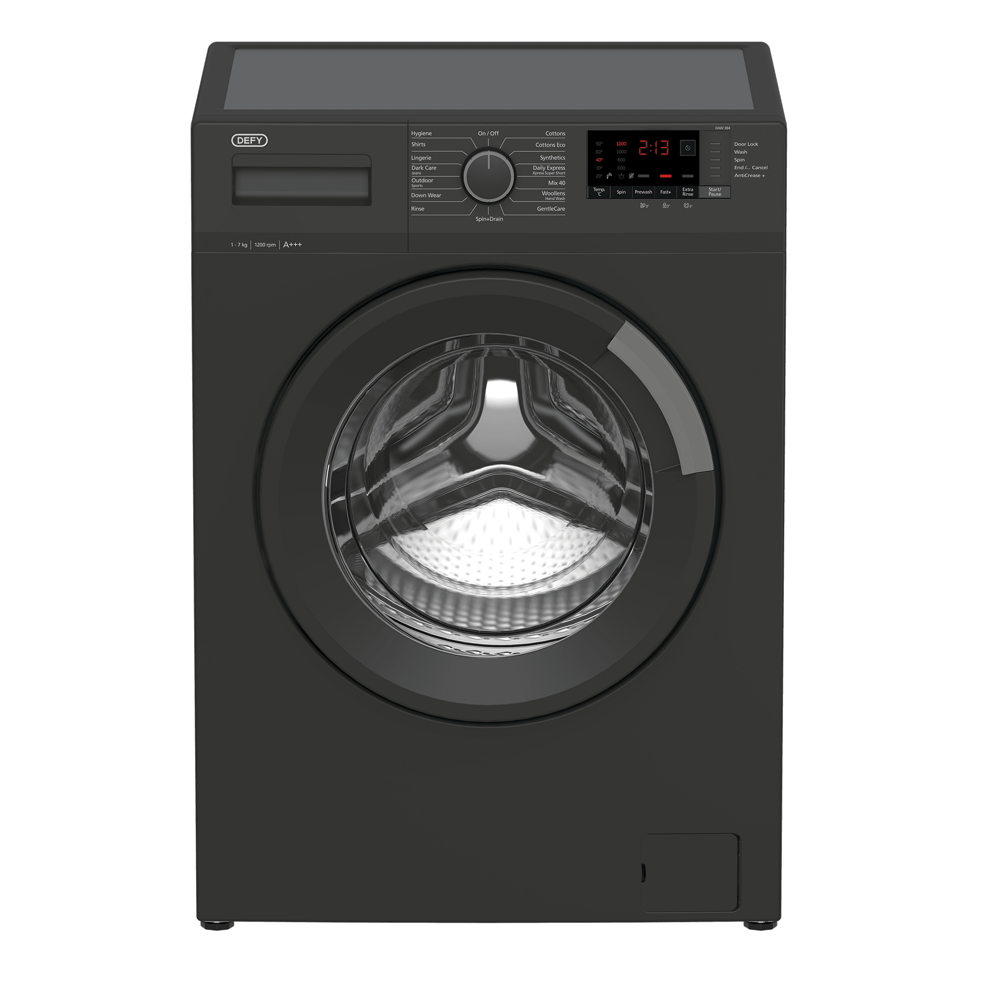 Defy 7kg Grey Front Loader Washing Machine DAW384 - Metro Homecentre Menlyn