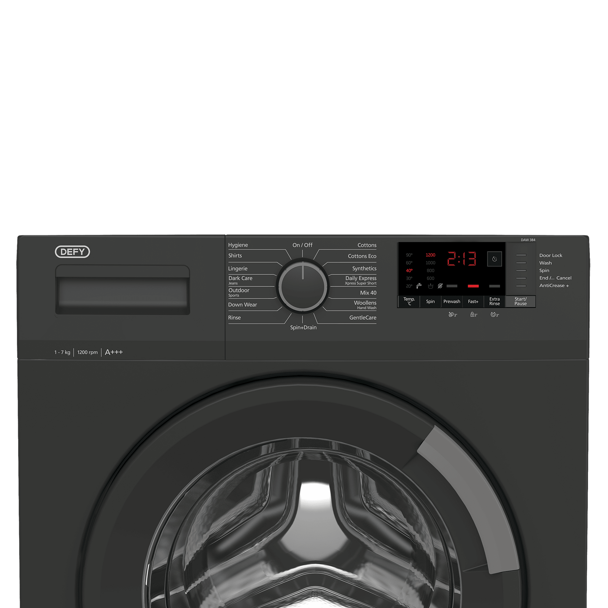 Defy 7kg Grey Front Loader Washing Machine DAW384 - Metro Homecentre Menlyn