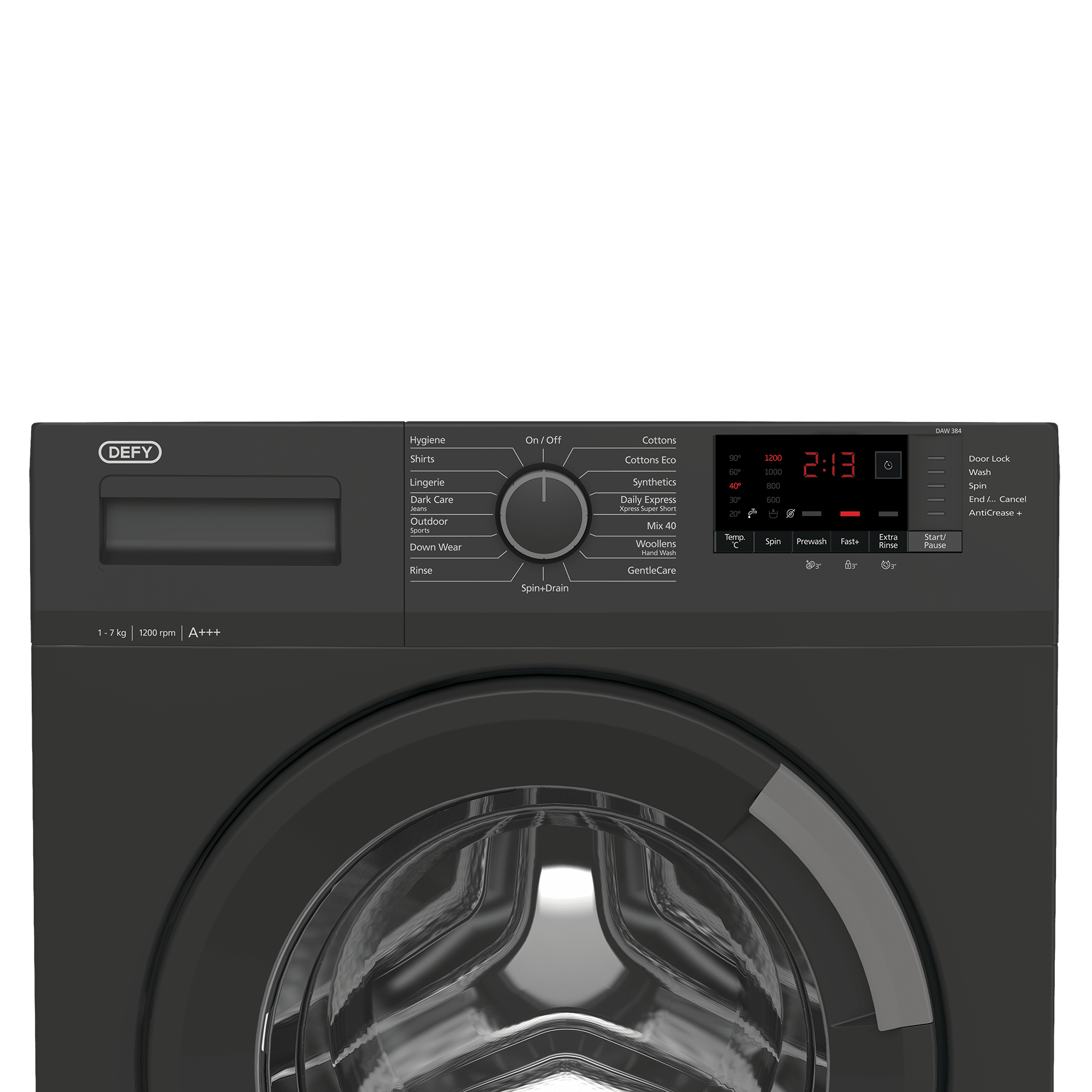Defy 7kg Grey Front Loader Washing Machine DAW384 - Metro Homecentre Menlyn