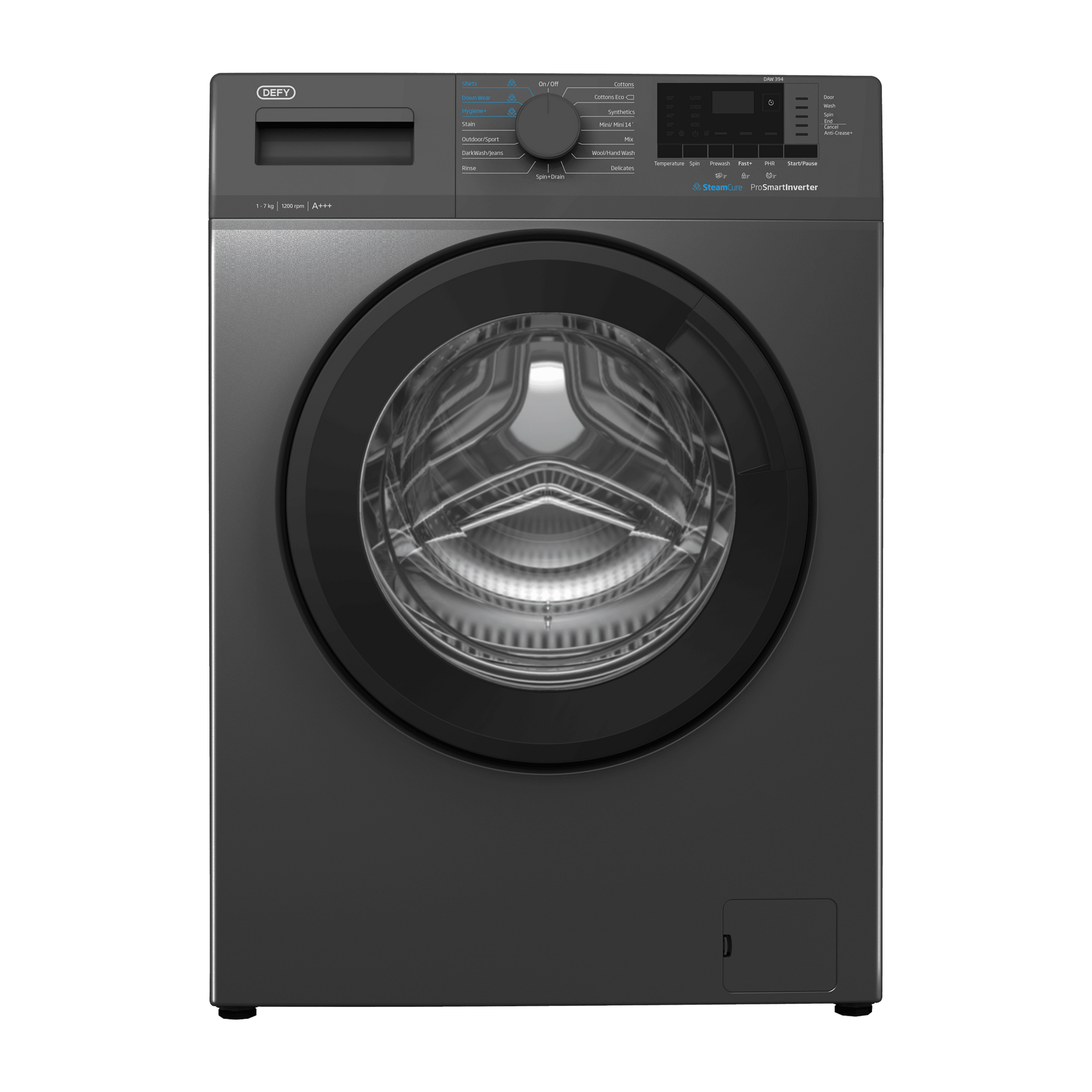 Defy 7kg Grey Front Loader Washing Machine DAW394 - Metro Homecentre Menlyn