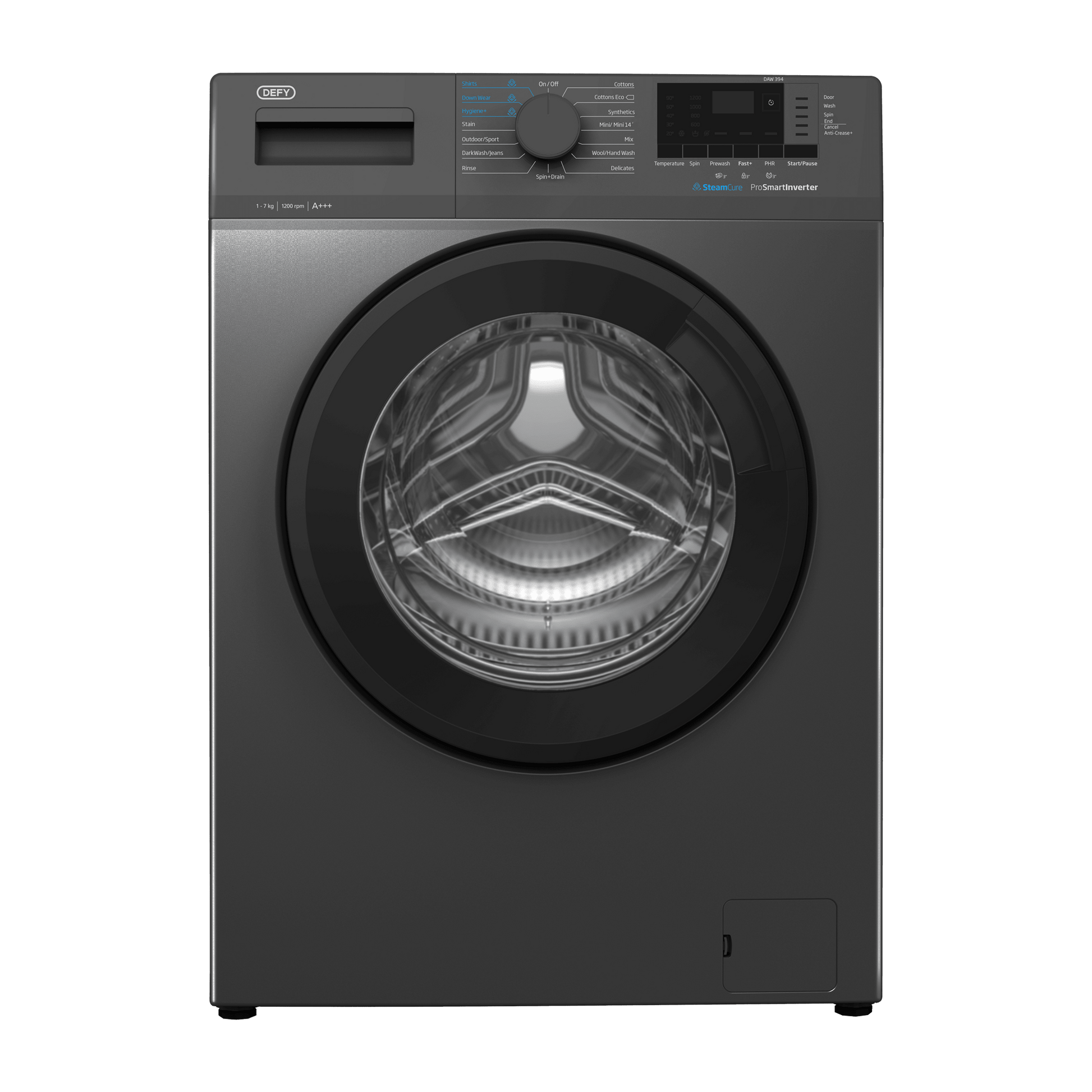 Defy 7kg Grey Front Loader Washing Machine DAW394 - Metro Homecentre Menlyn
