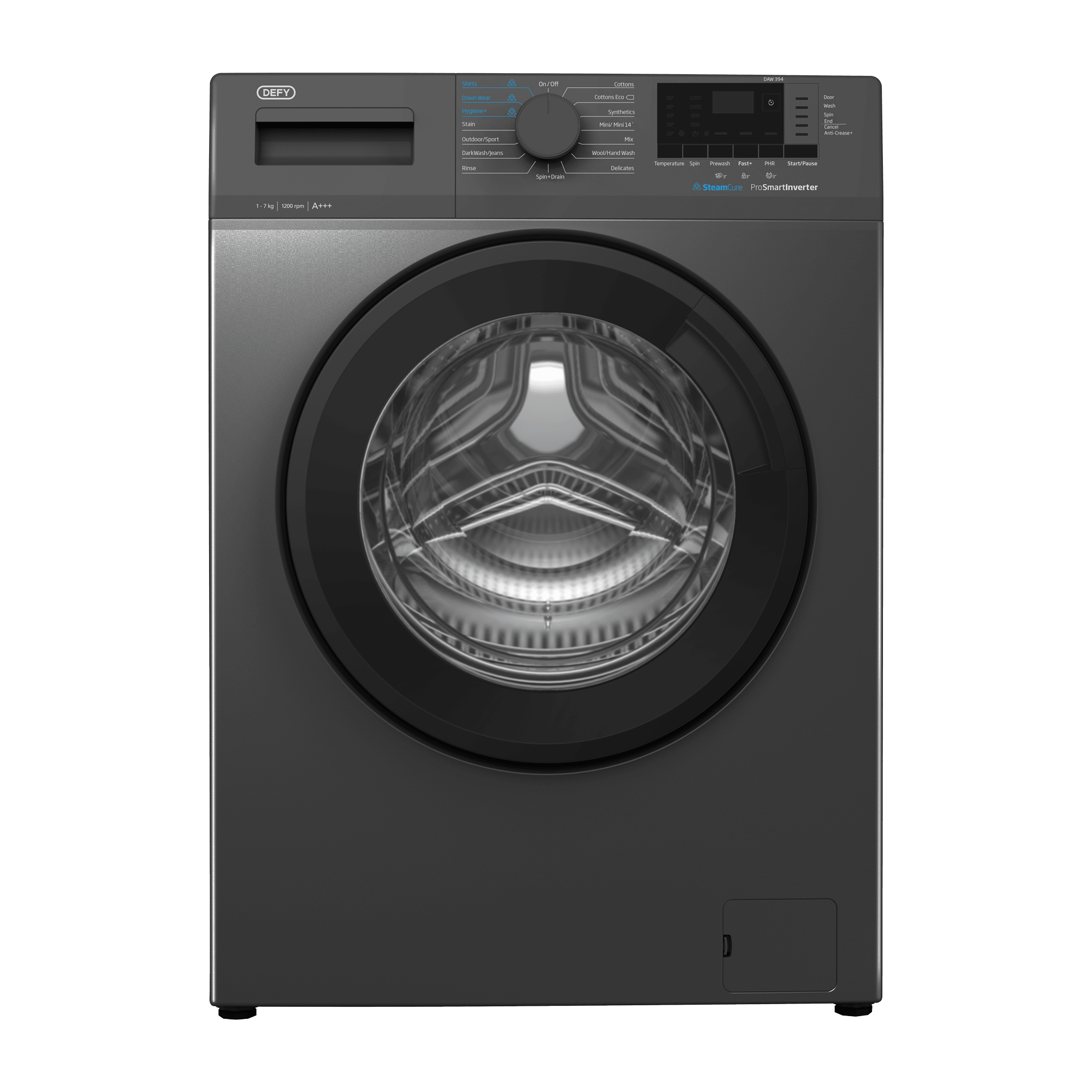 Defy 7kg Grey Front Loader Washing Machine DAW394 - Metro Homecentre Menlyn