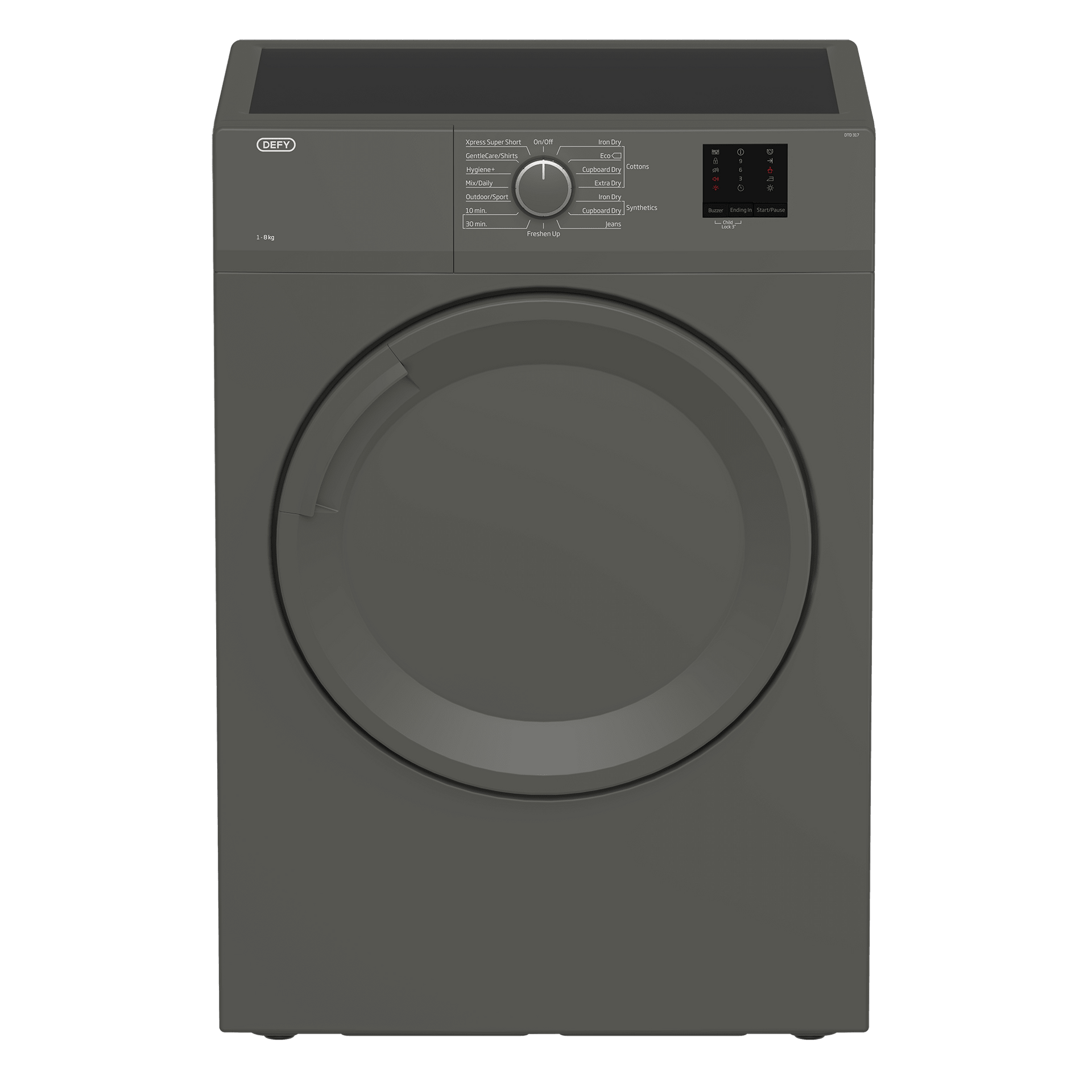 Defy 8kg Grey Air Vented Tumble Dryer DTD317 - Metro Homecentre Menlyn