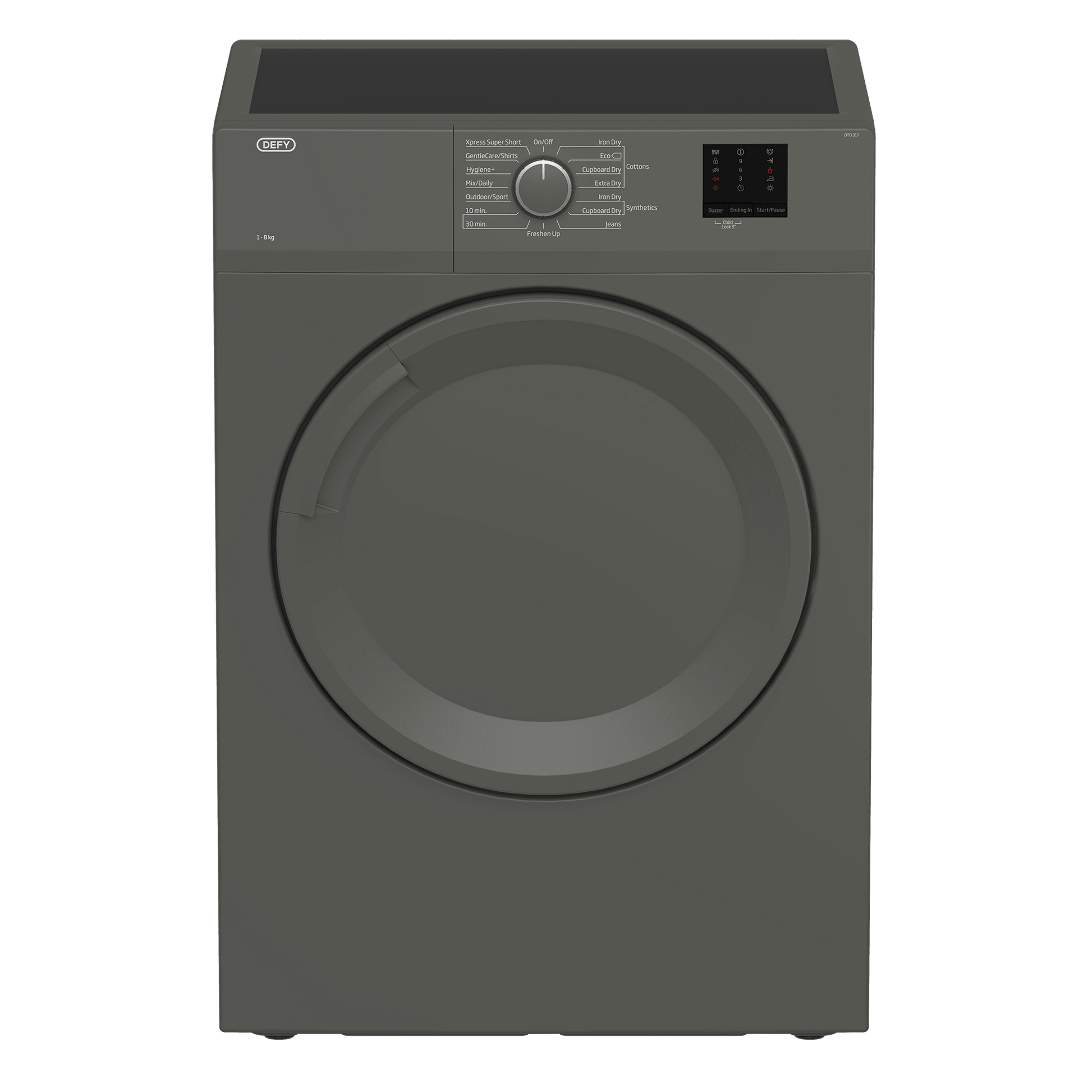 Defy 8kg Grey Air Vented Tumble Dryer DTD317 - Metro Homecentre Menlyn